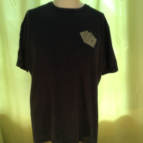 Kiss My Ace Quads Poker Black Shirt Size Large - Picture 3 of 3
